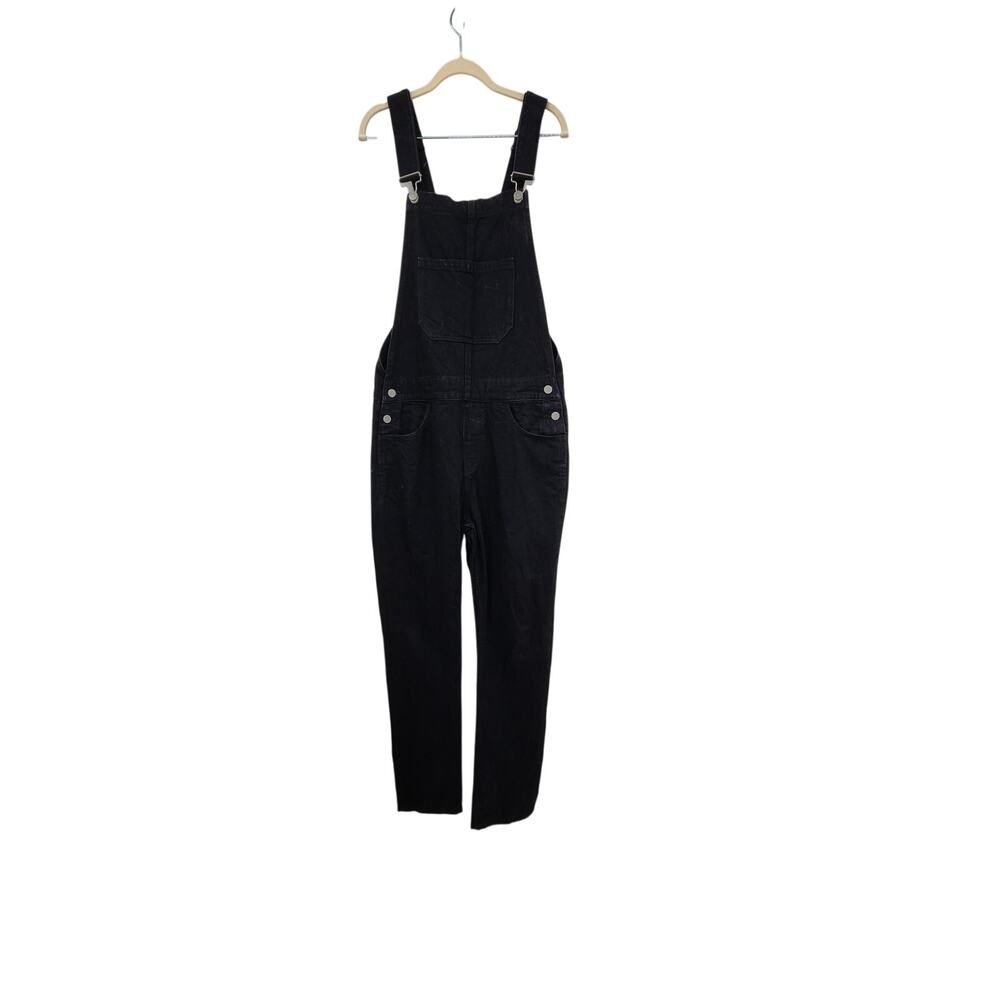 ASOS Black Denim Bootcut Straight Overalls Size Small